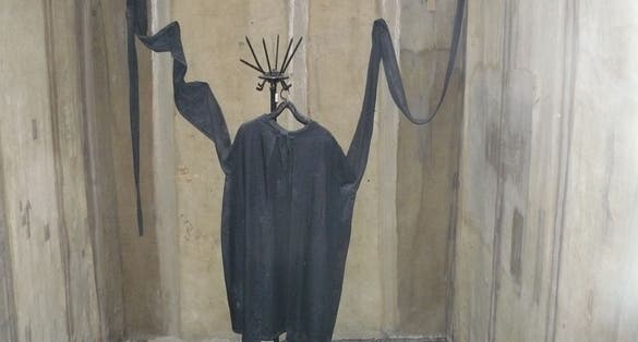 Cell with padded walls and a straitjacket, for isolation ,Former building of KGB, Vilnius, Lithuaniaof prisoners declared mentally unstable