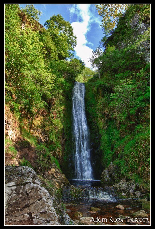 Glenevin Waterfall, Straid, Straid ED, Inishowen Municipal District, County Donegal, Ireland