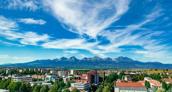 city of poprad shots landmarks,Slovakia .