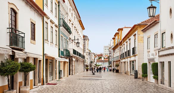 Photo of Tomar city center, Santarem District in Portugal.