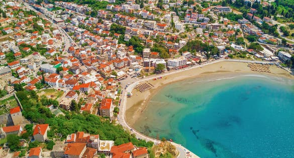 Fantastic aerial view of Ulcinj. Montenegro
