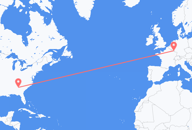 亚特兰大 到卢森堡市