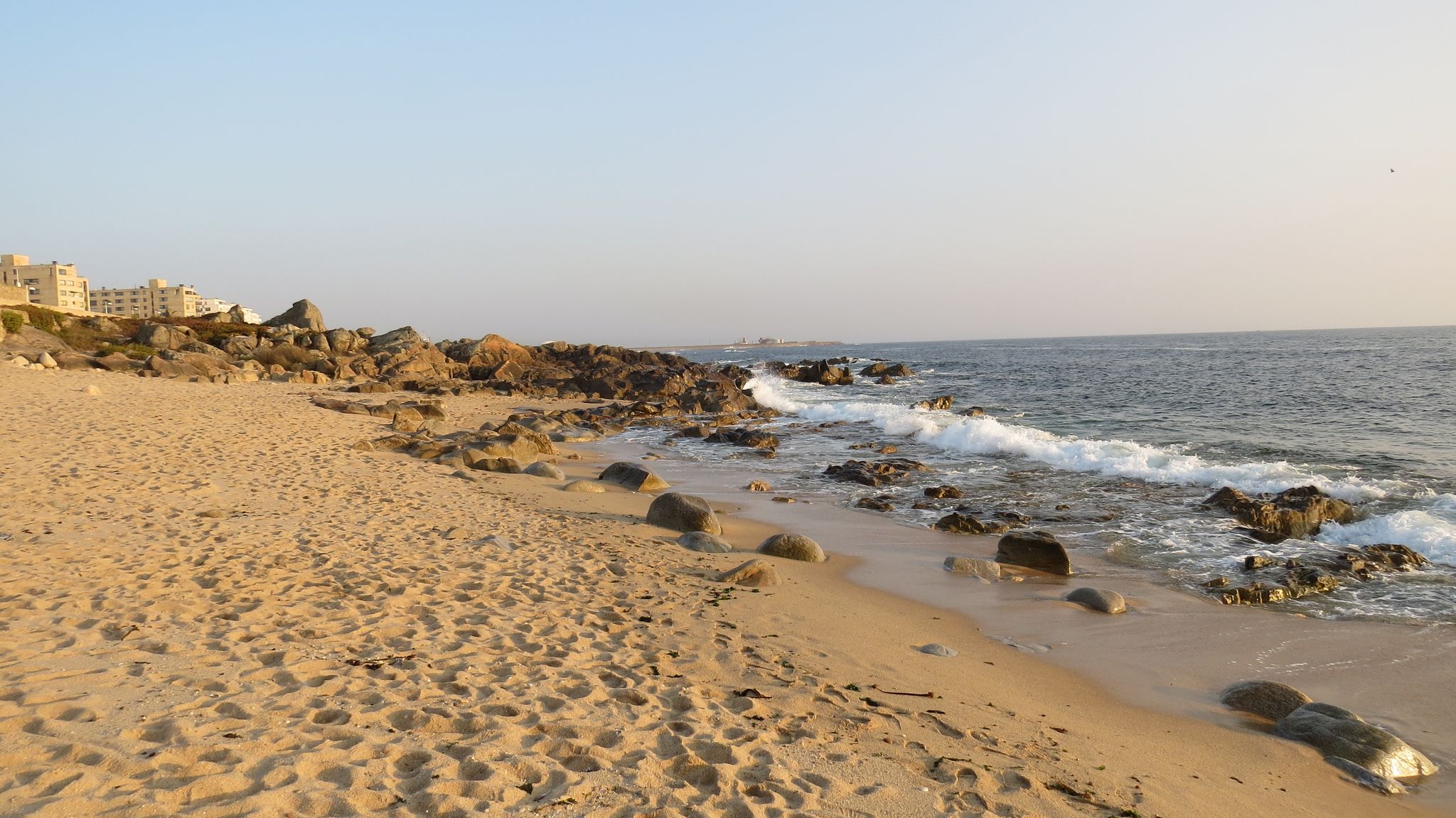 Praia de Mindelo beach near Porto, Portugal.