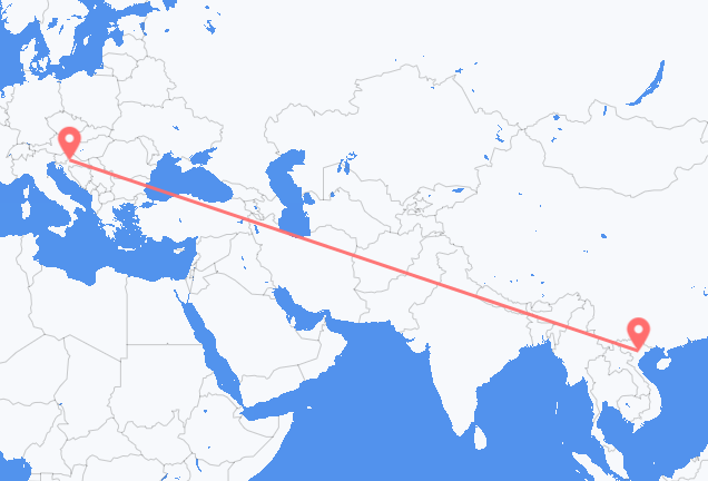 ハノイ ザグレブへ