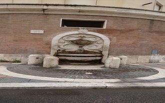Photo of aerial view of Lido di Ostia famous Italian sandy beach, Italy.