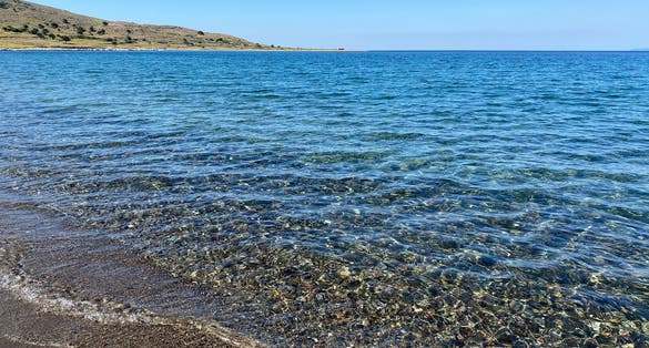 Photo of Deserted Beach for kitesurfing and windsurfing in Gokceada, Canakkale, Turkey.