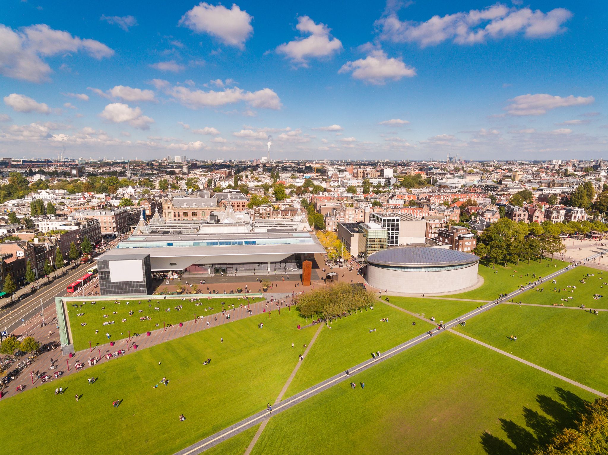 photo of aerial view of Stedelijk Museum Amsterdam in the Netherlands.