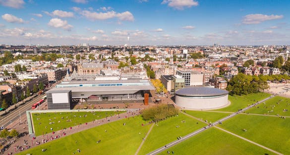 photo of aerial view of Stedelijk Museum Amsterdam in the Netherlands.