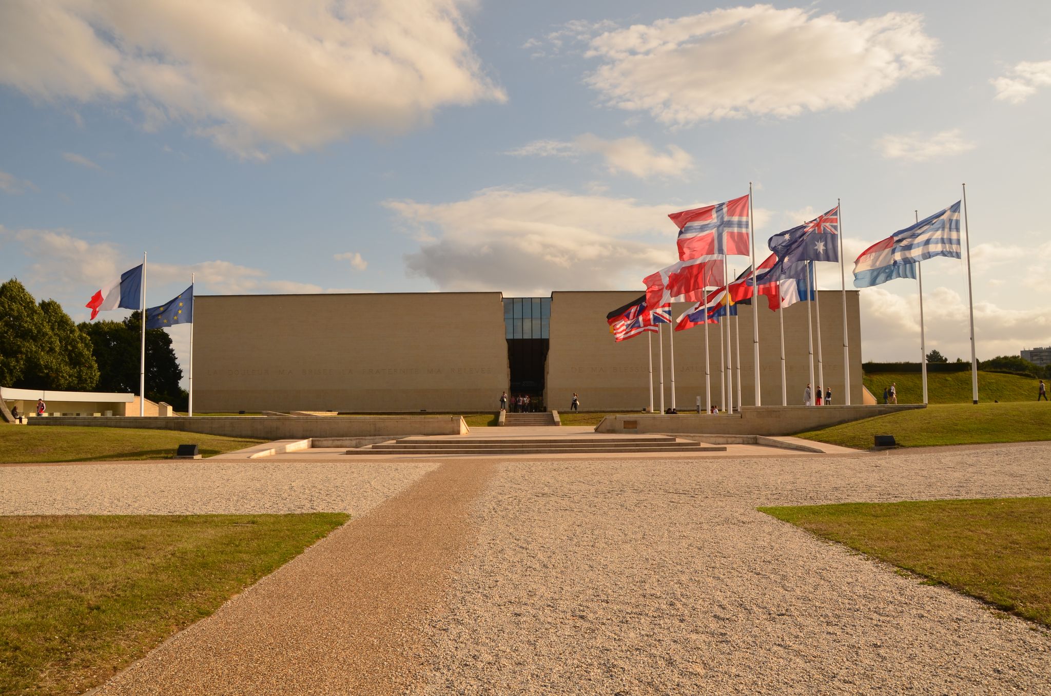 War menorial building exterior in Caen, France