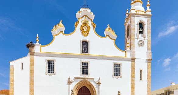 Igreja de Nossa Senhora da Conceicao (Portimao Mother Church) in the center of Portimao, Algarve, Portugal