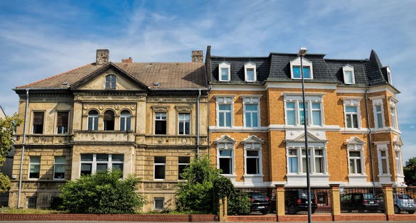Photo of bitterfeld, germany - historic houses in the old town .