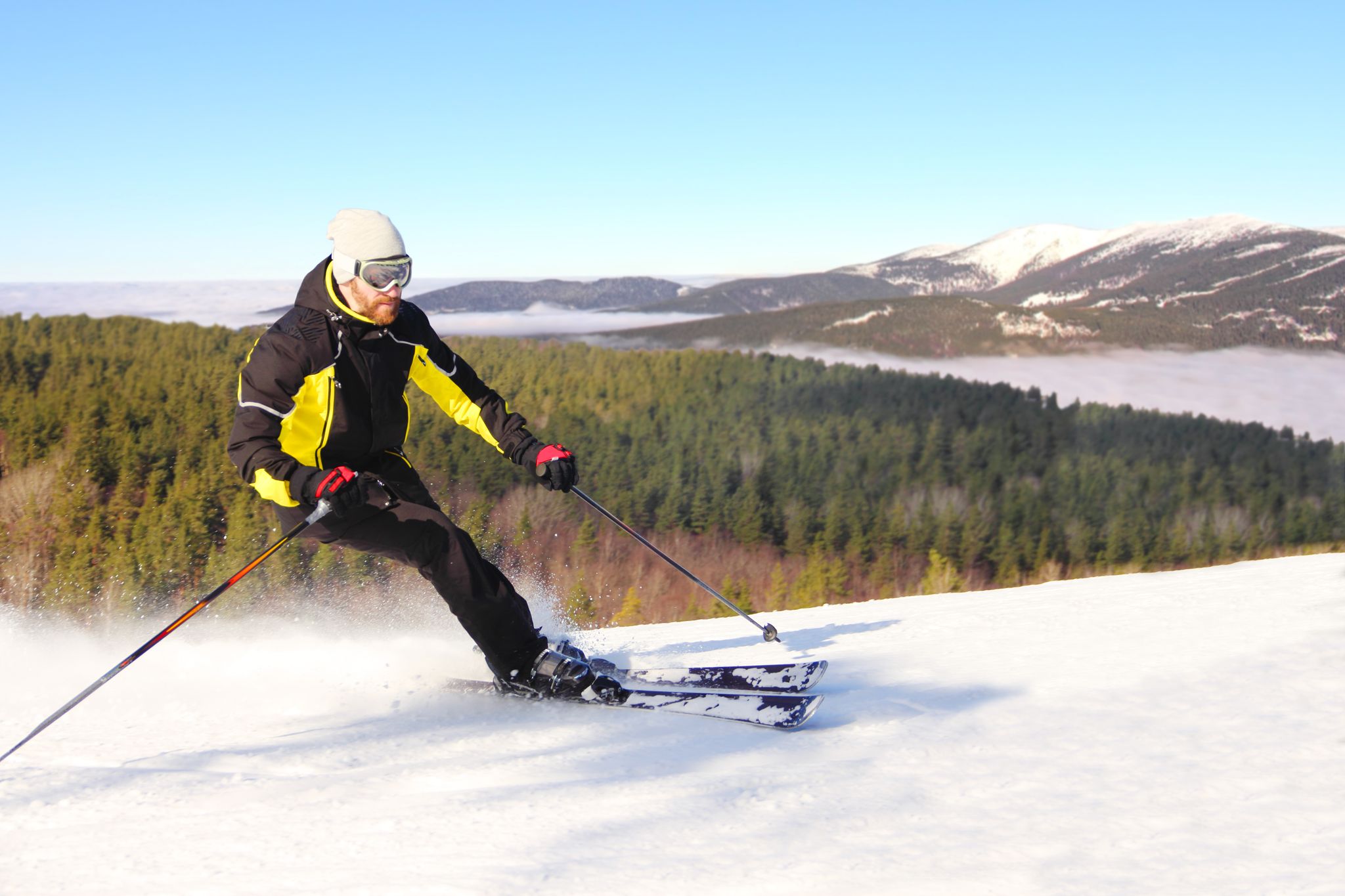 Photo of views from the barrage path of the dam in Spindleruv Mlyn Czech Republic on a gloomy summer day.
