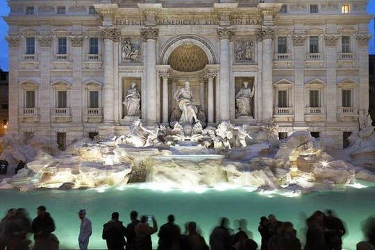 罗马之夜：西班牙广场，特雷维喷泉，万神殿，纳沃纳广场