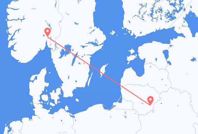 Oslo to Vilnius