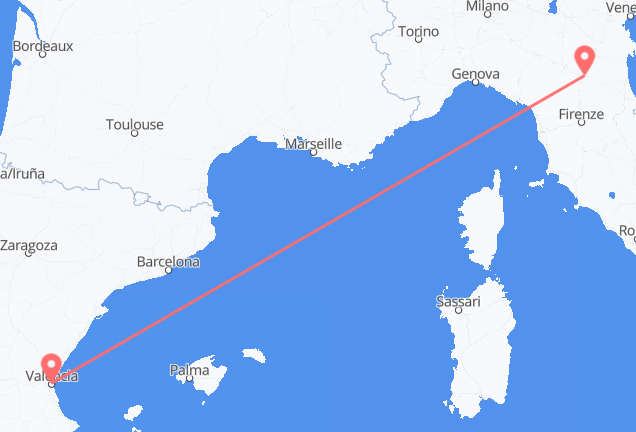 Bologna to Valencia