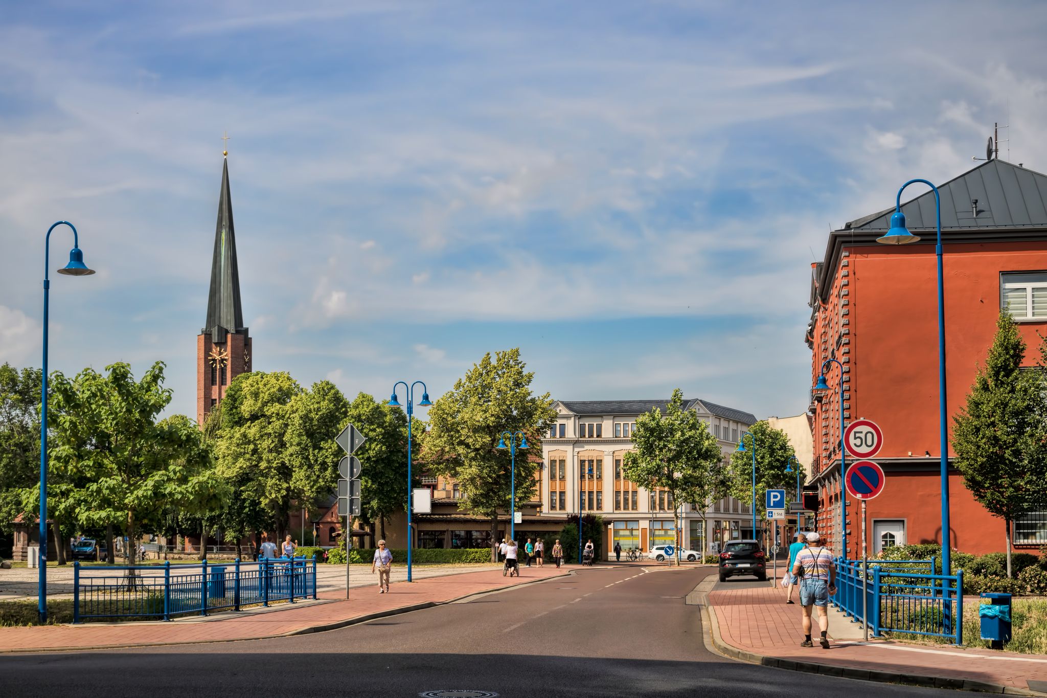 Photo of Bitterfeld, Germany - idyllic street in the old town .