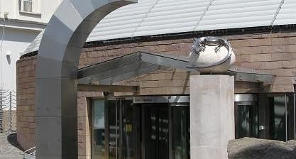photo of view ofThe main entrance to the exhibitions on Ludovika Square, Budapest, Hungary.