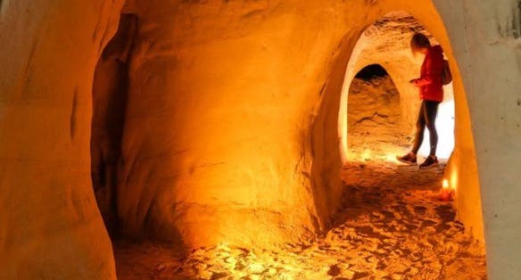 Riežupe Sand Caves,Kuldīga,Latvia.