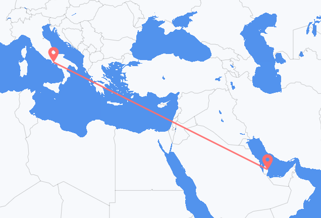 Doha to Naples