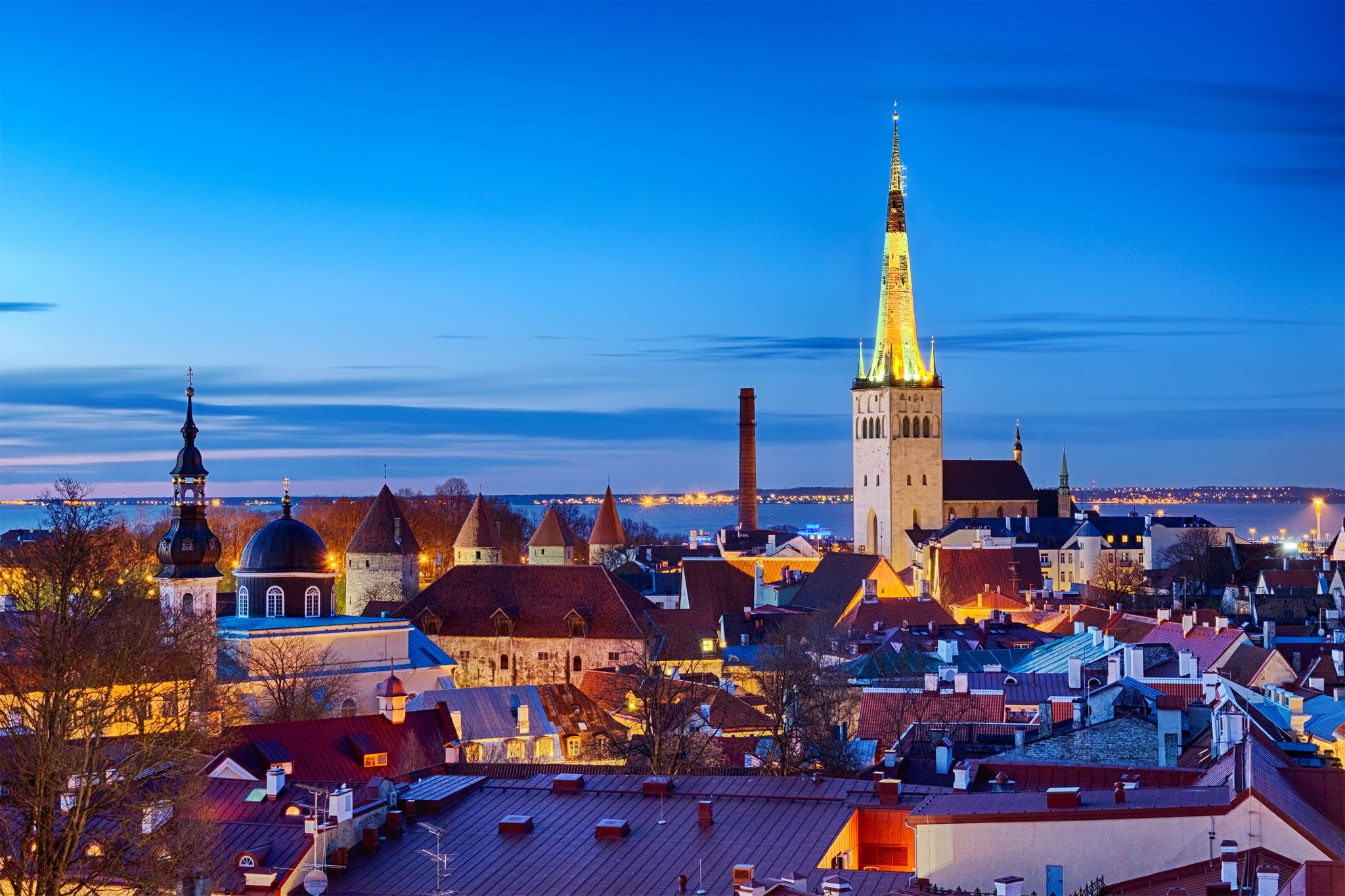 Photo of panoramic view of Tallinn's Old City from the Kohtuotsa viewing platform, Tallinn, Estonia.