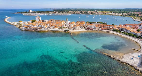 Aereal view over Umag, Istria, Croatia