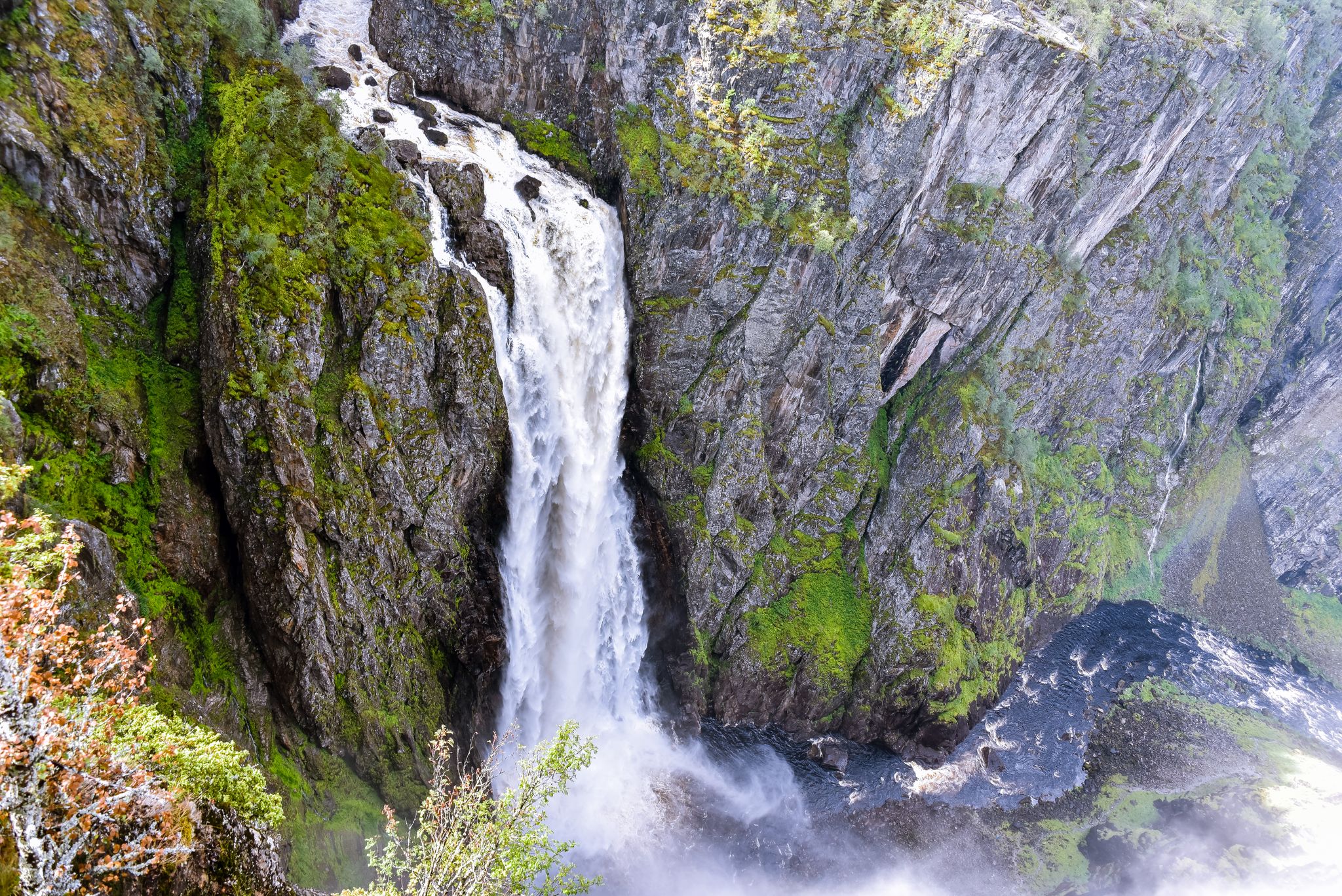 Photo of beautiful Vøringfossen waterfall in Norway.