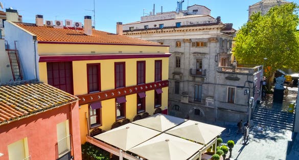 Photo of Beautiful cozy street in Figueres, Spain.