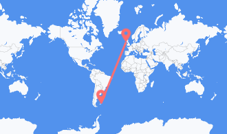 Falkland Islands (Islas Malvinas) to Northern Ireland