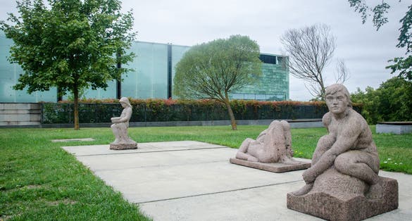 Photo of KUMU is a contemporary art museum located in Kadriorg park district in Tallinn, Estonia.