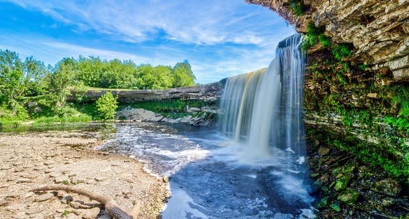 Photo of Jagala Waterfall (juga) is waterfall in Northern Estonia on Jagala River. highest natural waterfall in Estonia height 8 meters.
