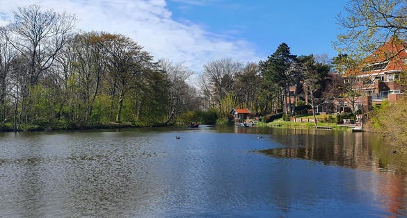 photo of Lake Sky Scheveningen Holland Westbroekpark in The Hague, the Netherlands.