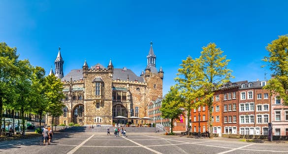 Aachen, Katschhof, Town Hall, Germany