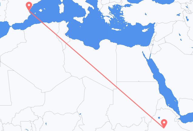 Addis Ababa to Valencia