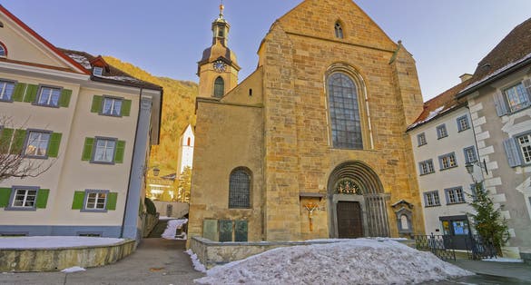 photo of exterior of Cathedral of Saint Mary of the Assumption in Chur, Switzerland.