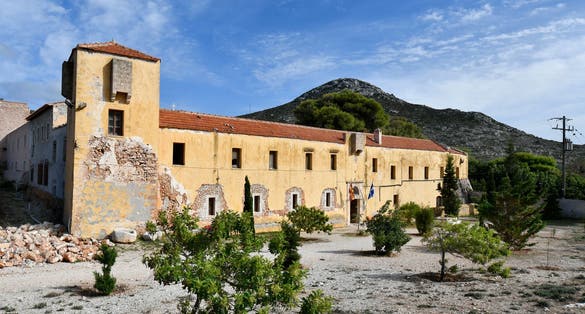 photo of view of Monastery on island Crete,Crete island,Chania Greece.