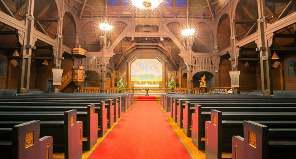 photo of Kiruna Church interior in Kiruna, Sweden.
