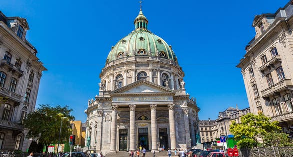 Photo of Frederik's Church, popularly known as The Marble Church in Copenhagen, Denmark.