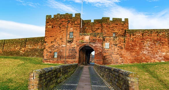 Photo of Carlisle castle entrance in Carlisle, Cumbria, England.
