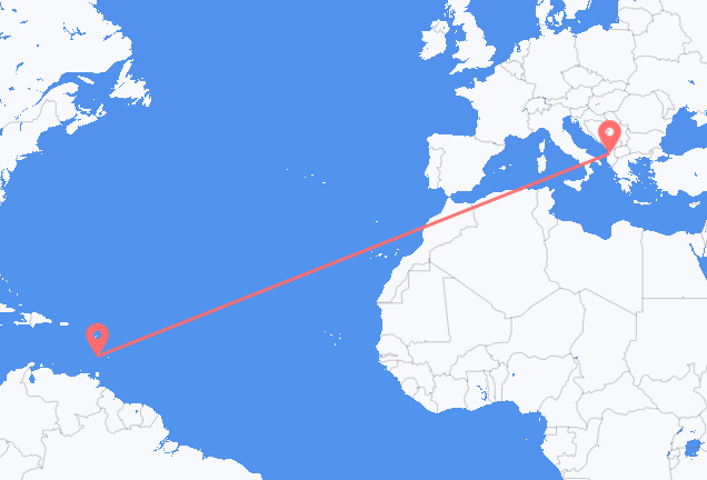 Saint Vincent to Tirana