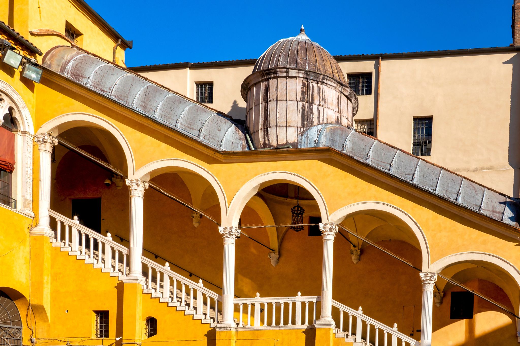 Scalone d'Onore in the Piazza del Municipio, Ferrara Italy.