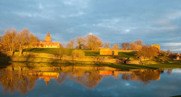 photo of view of Vordingborg castle ruins in Denmark.