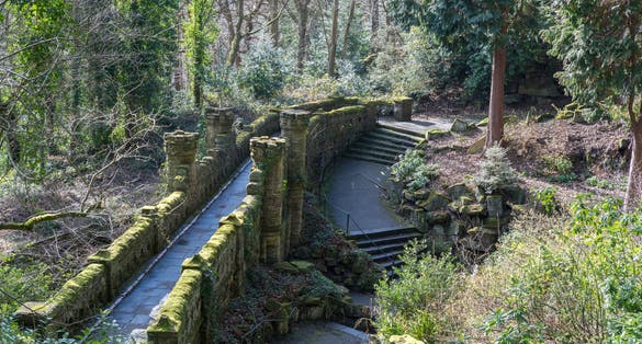 Photo of the Lower Gate in Beaumont Park, Huddersfield, England.