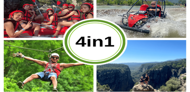 Alanya/Side/Antalya: Canyon Rafting, Buggy & Zipline Tour