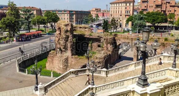 photo of ariel view of Porta Galliera, Bologna, Italy.