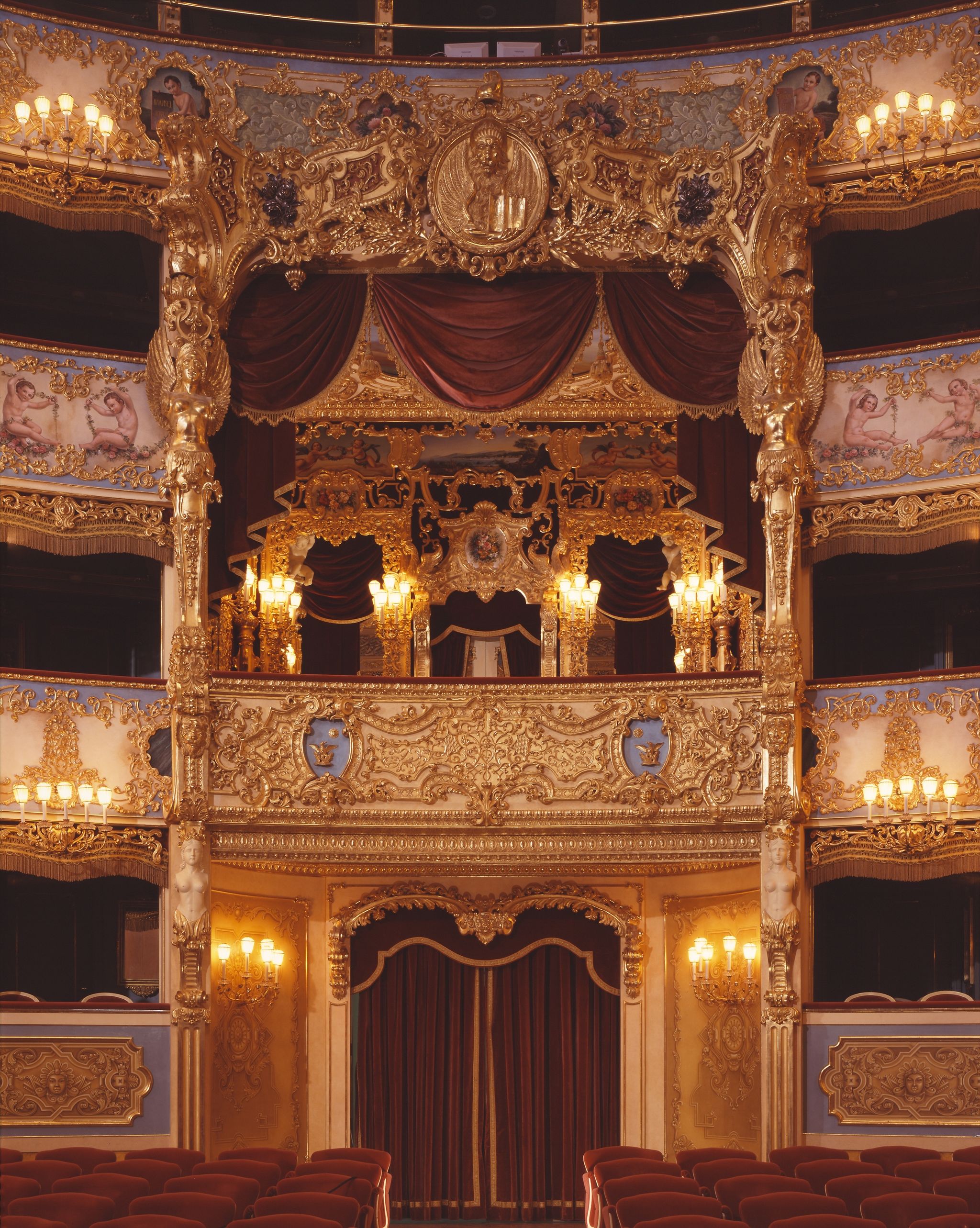 La Fenice Opera House, The Royal Box,Italy.