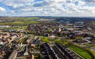 Photo of aerial view of Liverpool ,England.