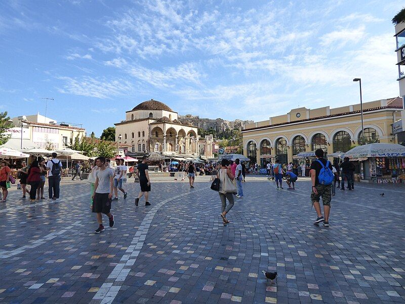 photo of view of Monastiraki Square 6 during the day, Athens, Greece.