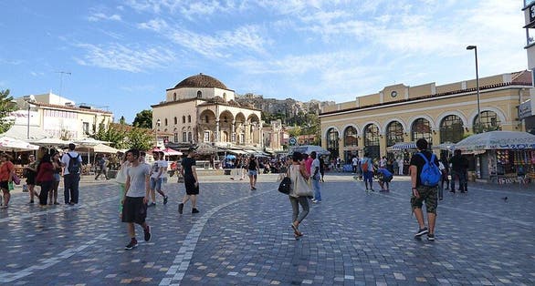 photo of view of Monastiraki Square 6 during the day, Athens, Greece.