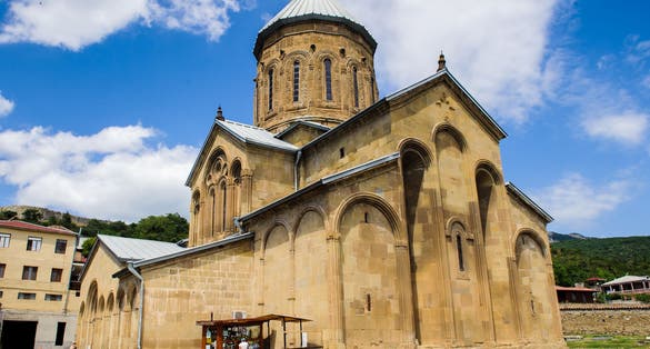 Photo of Shio-Mgvime monastery, a medieval monastic complex in Georgia.