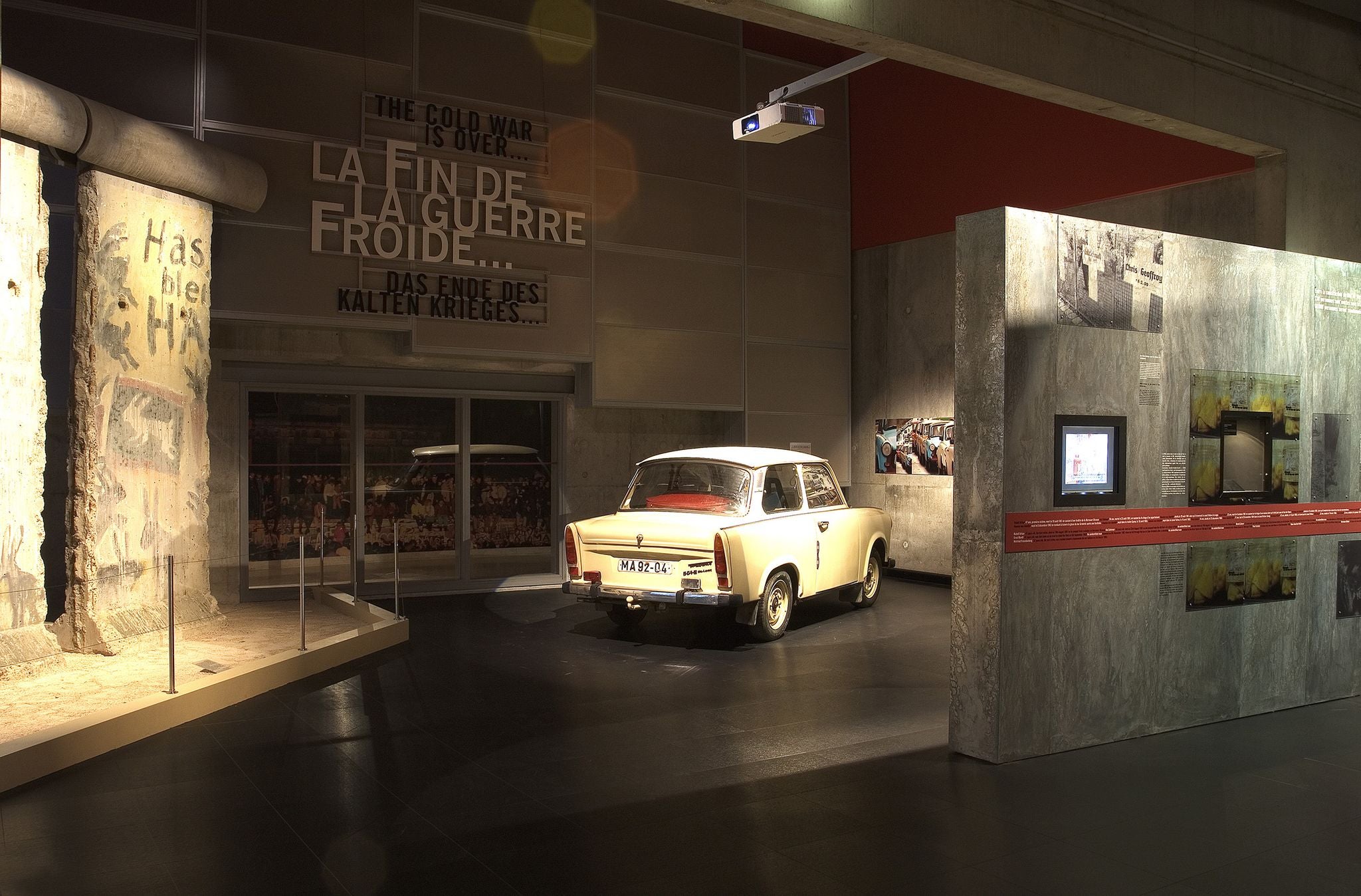 The Cold War area of ​​the Memorial routes, with an East German Trabant